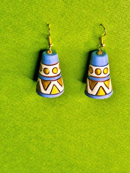Vibrant Terracotta Earrings – Hand-Painted and Trendy